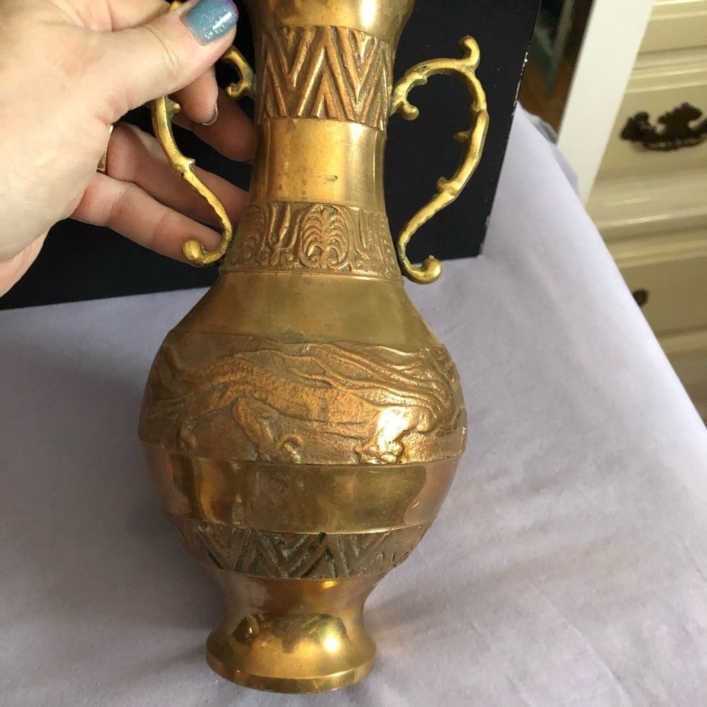 Brass vase heavy